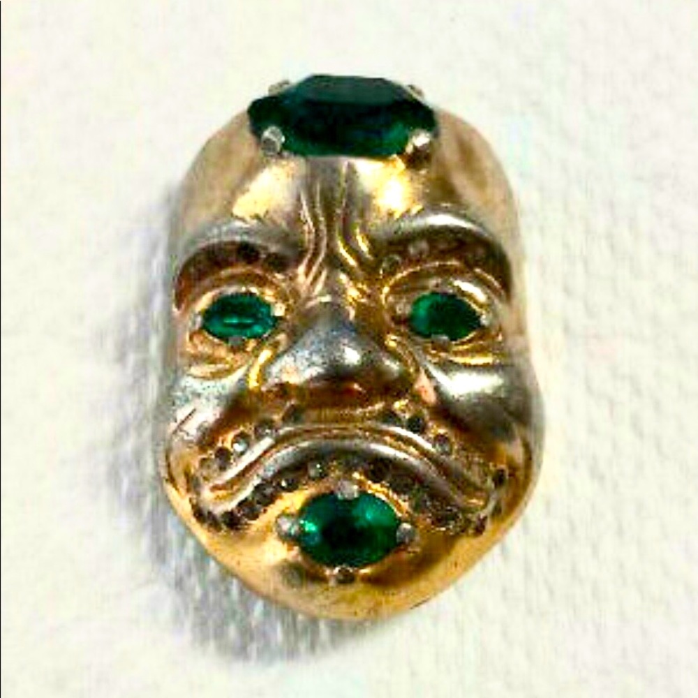 Eisenberg Original EMERALD Art Glass Fur Clip Signed RARE Vintage PRICELESS!!!